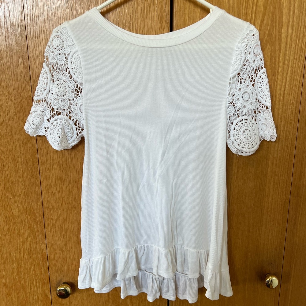 Altard State Crochet Sleeve Shirt, SZ S